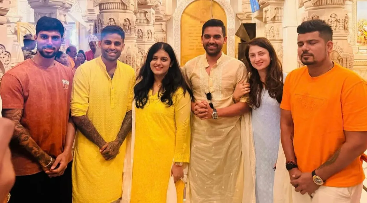 Suryakumar Yadav, Deepak Chahar, Tilak Varma, and Karn Sharma 